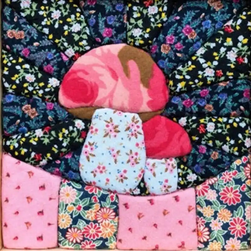 Mushrooms fabric art kit