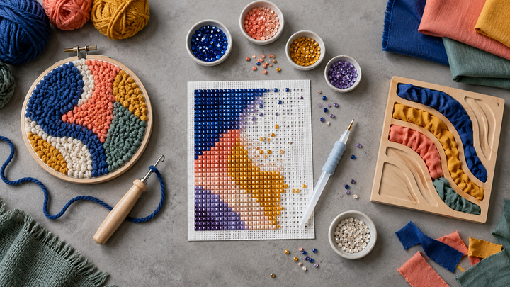 Punch Needle vs Diamond Painting vs Kinusaiga: Which Craft Suits You?