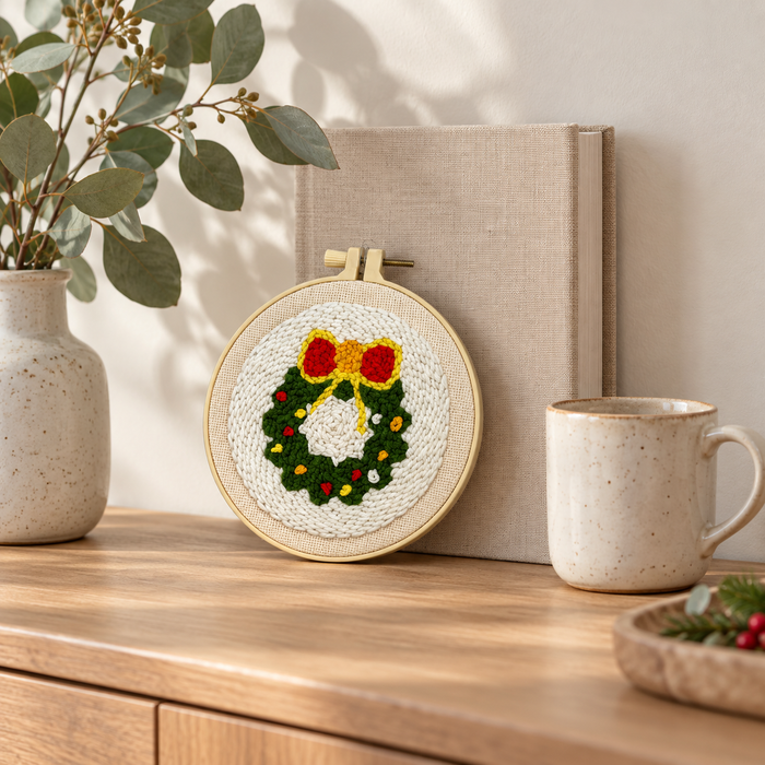 Christmas Hoop Punch Needle Kit