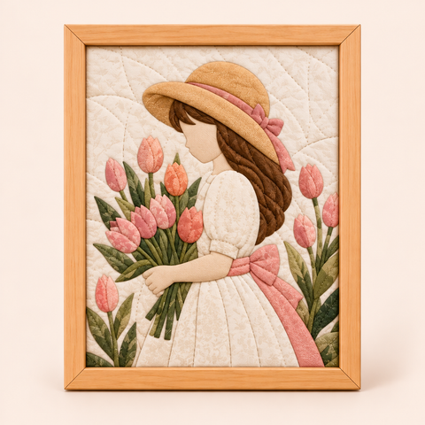 Woman with Tulips