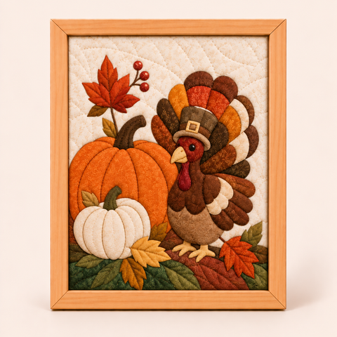 Autumn Turkey and Pumpkins