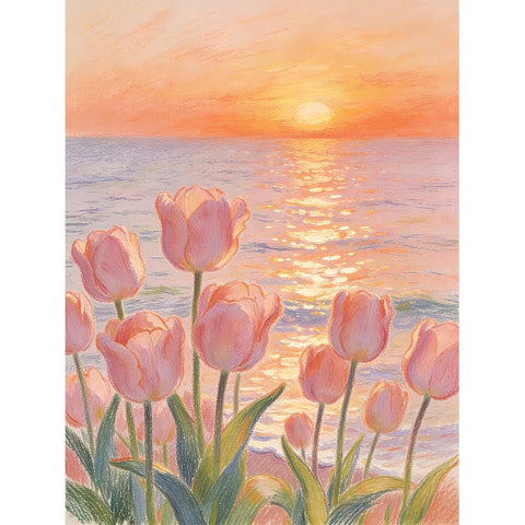 Sunset tulips · 40 × 50 cm