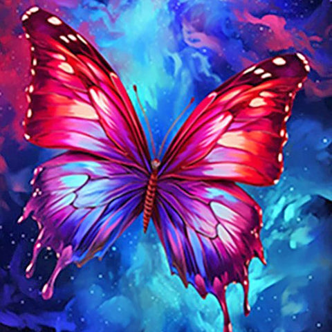 Colourburst butterfly · 30 × 40 cm