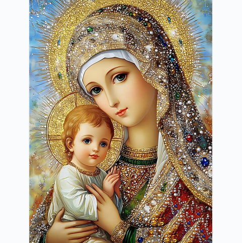 Madonna & child – ivory · 30 × 40 cm
