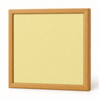 Kinusaiga foam board with pale yellow adhesive backing and matching wood-look frame