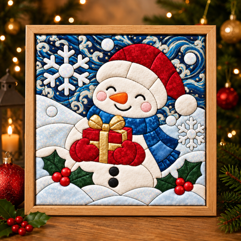 Snowman – Blue Scarf
