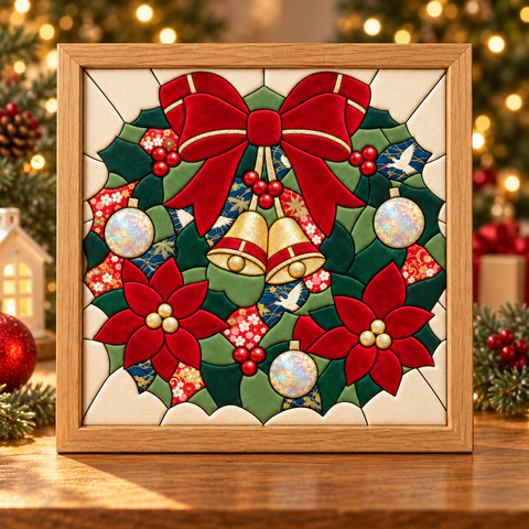 Christmas Bells – Holly Wreath