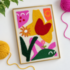 Colourful Abstract — finished DIY punch needle project