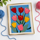 Tulip Garden — finished DIY punch needle project