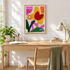 Colourful Abstract — finished project above a writing desk