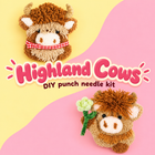 Highland Cows — two punch needle designs; one design per kit
