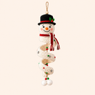 Snowman spiral crochet ornament