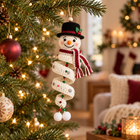 Snowman crochet kit — scene